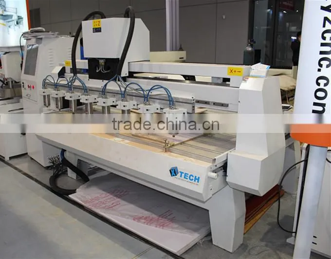 Multi-thread furniture carving 6*1.5kw spindle plane signs engraving cnc router machine