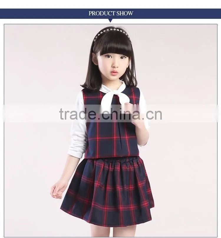 Girls Check Dress School Uniform Manufacturer Guangzhou China