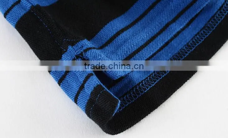Custom Blue black cotton Striped golf apparel for men