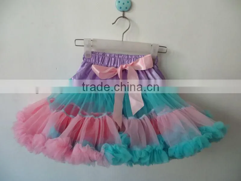 Infant Baby Girls Fluffy Purple Chiffon Ruffle TUTU Pettiskirts