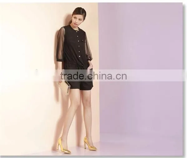 The gauze fan k 'ua loose stitching culottes female jumpsuits