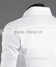 men's stylish contrast color slim fit oxofrd formal shirt