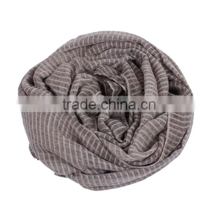 Cotton Polyester Blend Scarves & Wraps Rectangle Brown Tassel Scarf Factory