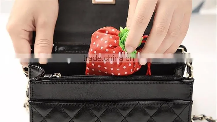 Eco Storage Handbags Strawberry Foldable Shopping Tote Reusable Shopping Bag