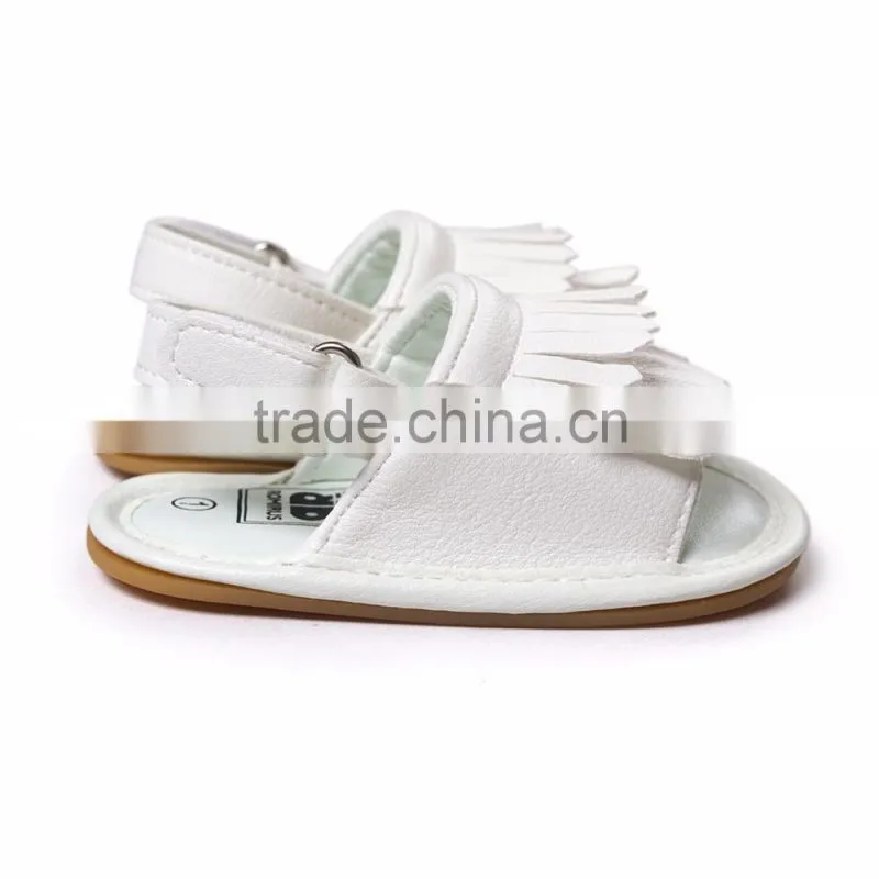 2016 New Summer Candy Color Baby Tassel Baby Leather Sandal Soft Sole Infant Girls and Boys Shoes