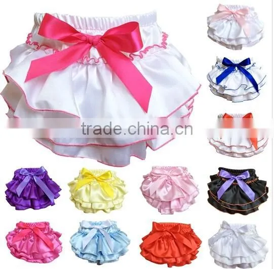 New Arrival baby bloomers wholesale multi-color softful ruffle bloomers