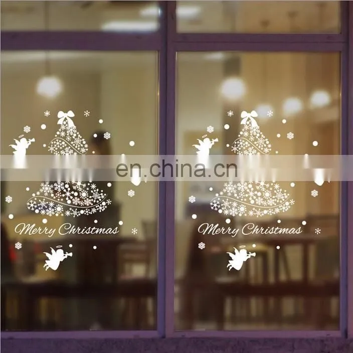 Christmas Snowflake Tree and Angel Removable Window/Wall Sticker Christmas Decoration