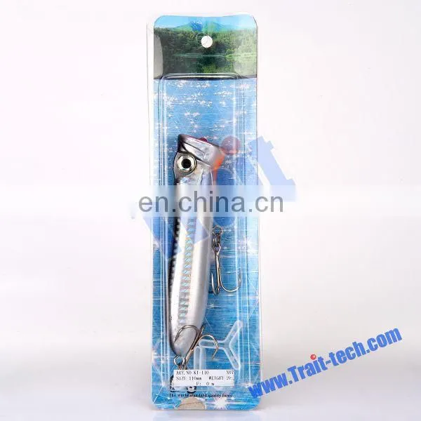 3D 110mm Colorized Fish Shape Fishing Lure Fishing Tackle with Two Bait Hook