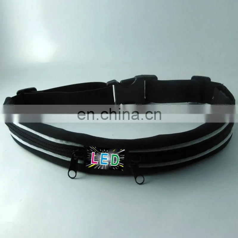 led belt led belt light Sport belt with pounch