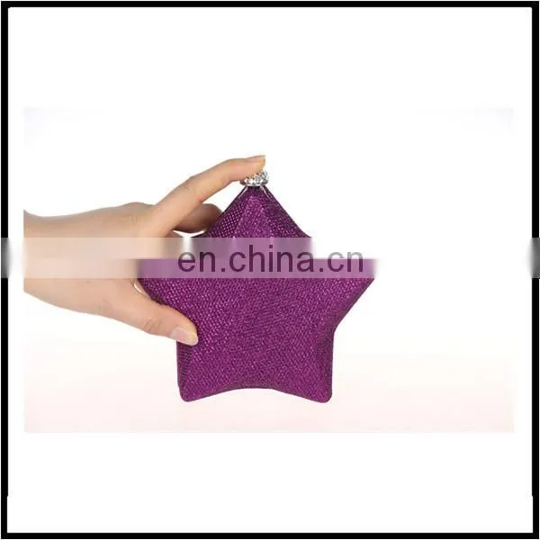 Latest fashion ladies clutches and purses,star shape bag