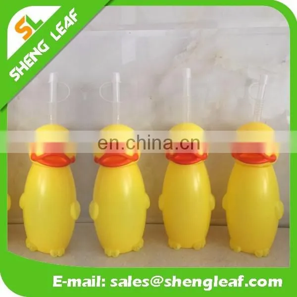 dark shaped custom design plastic yard cups with straw