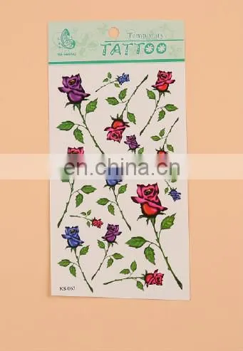 cheap fashion wholesale tatoo jewelry temporary tatoo stickers tatoo price/wenzhou gift