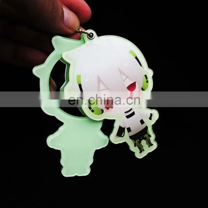 Printed cartoon mirror acrylic picture keychain with double sides
