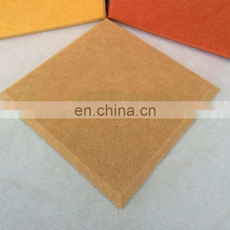 Eco-friendly colorful polyester fiber acoustic panel Easy install