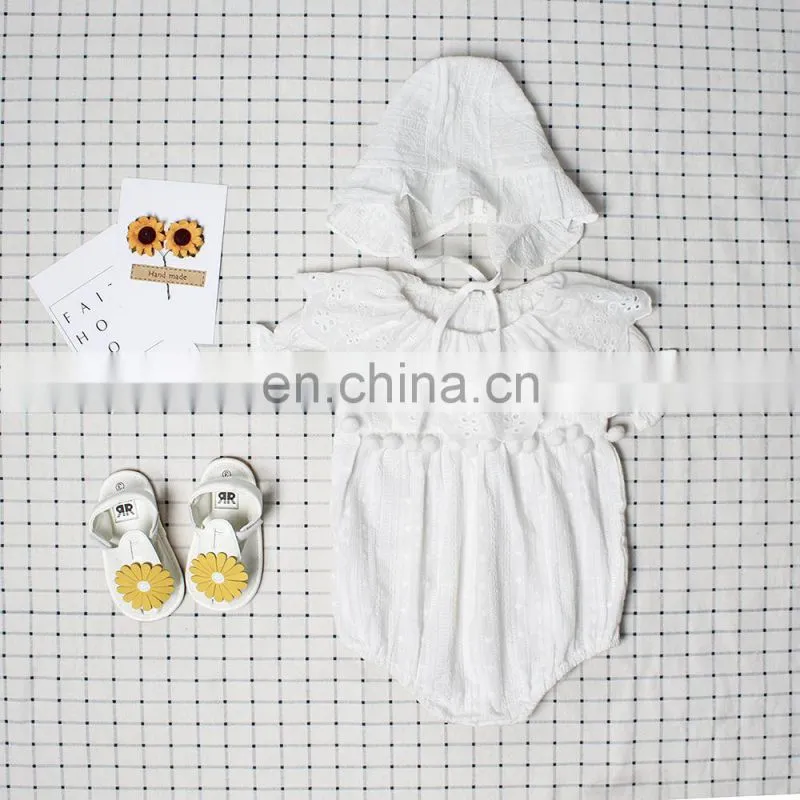 Infants & Toddler Clothes Elegant Full Sleeve White Baby Lace Party Romper