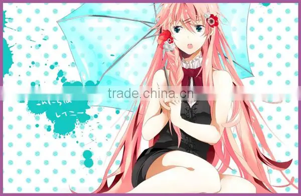 Japanese Pink Long Curly Vocaloid Luka Cosplay Wig for Party