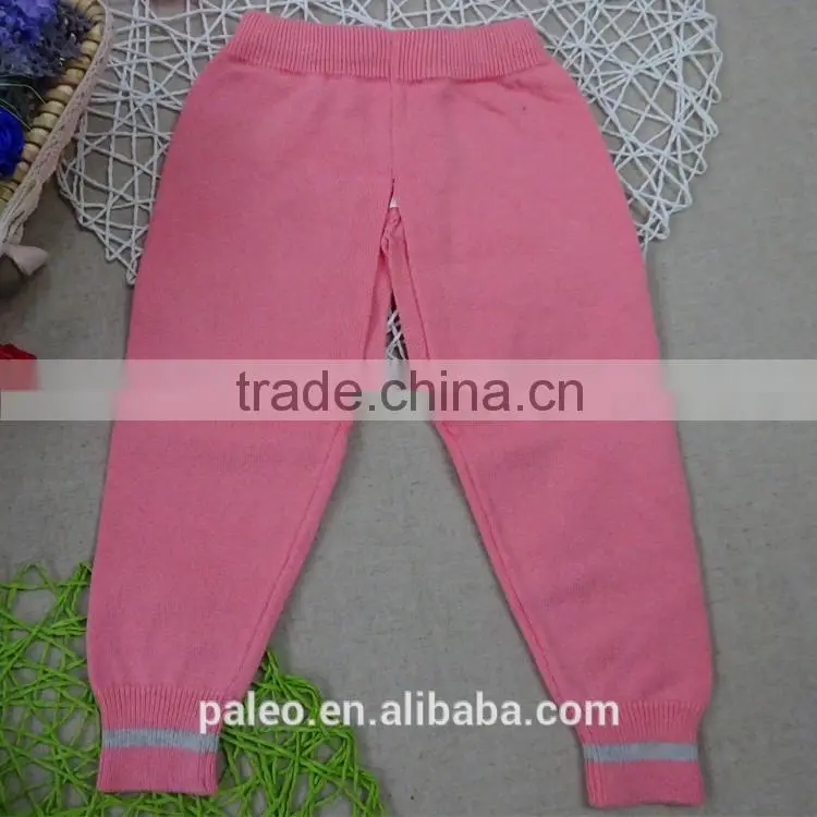 soft 100% cotton knitted parttern girls night pants