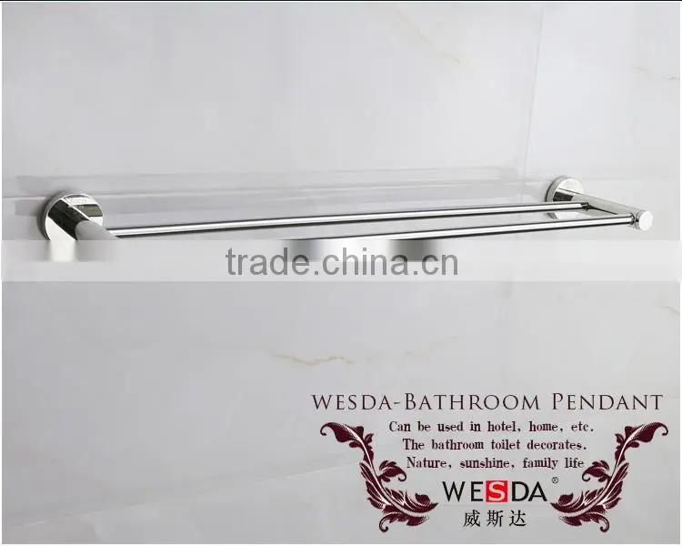 Wesda Bathroom Ware bathroom copper double towel bars 304-A12
