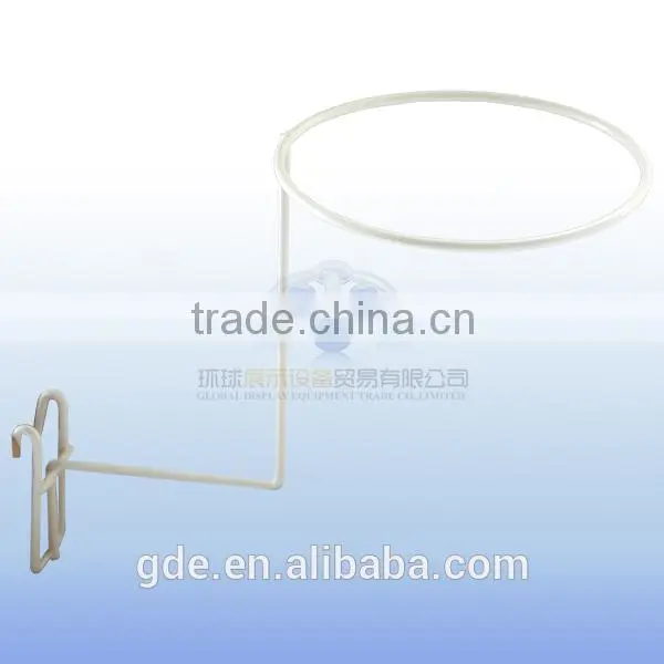 150mm metal hat display rack to grid wall