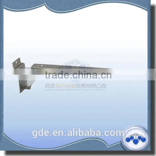 Metal straight glass shelf holder for slatwall