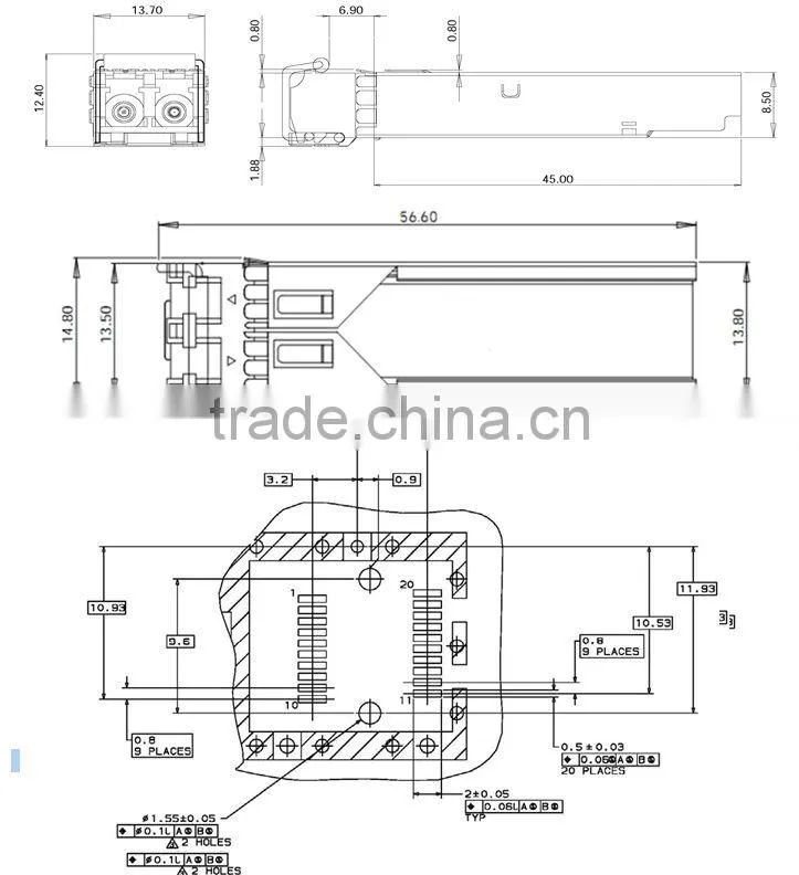 2.5 G 850nm 300m SFP transceiver