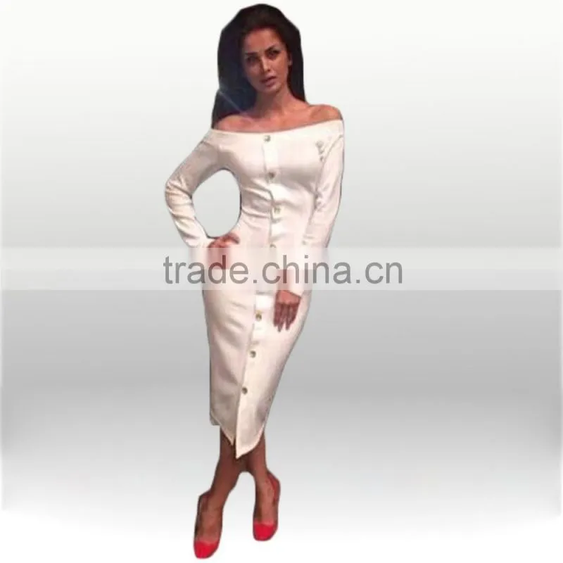 Fashion sexy dress single breasted evening dress sexy free prom dress