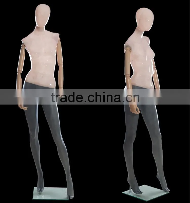 high quality fiberglass stand flexible female mannequin