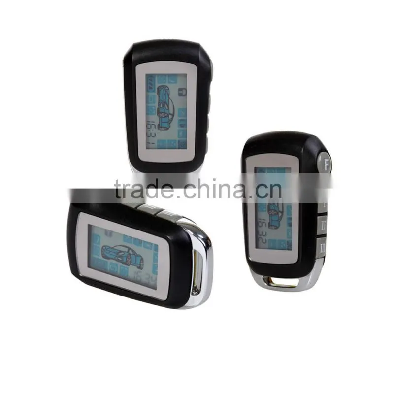 Hot-sale two way car alarm system LCD Car alarm system, With Remote engine start function