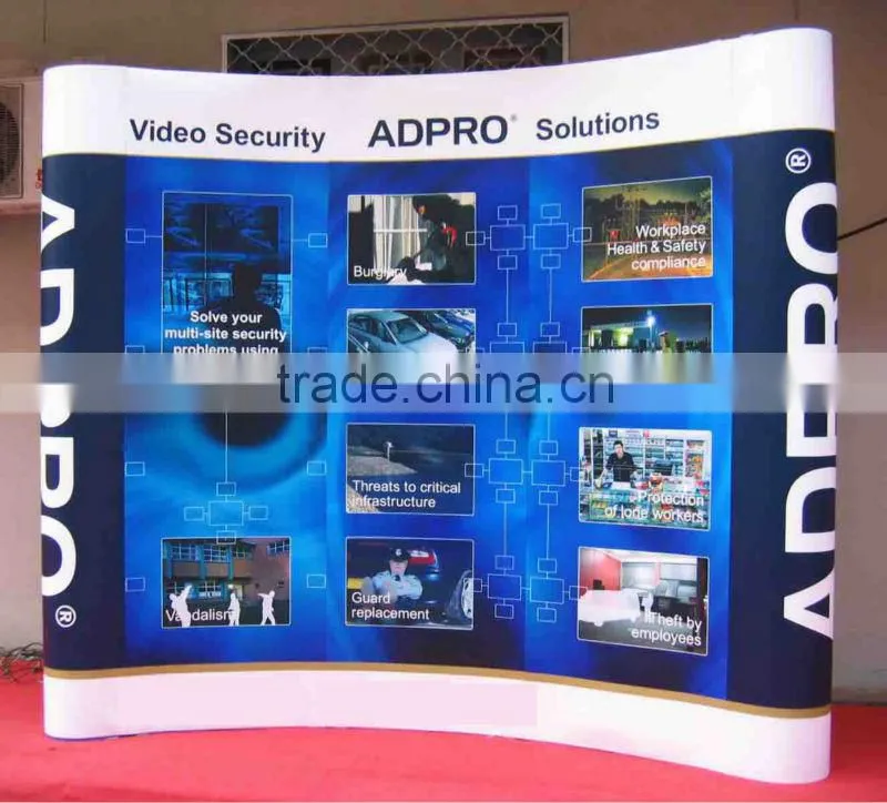 Curve Pop up stand display,Pop up Backdrop for news conference