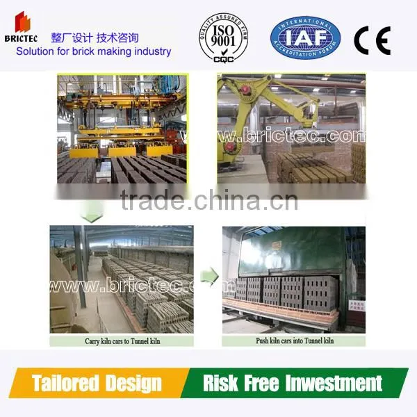 Automatic brick stacker machine in automatic clay brick manufacturing plant