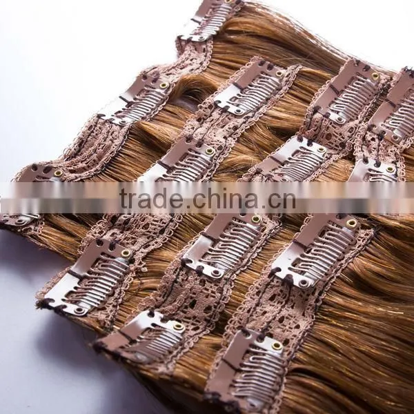 Remy cuticle 100% human hair Clip in hair extensions