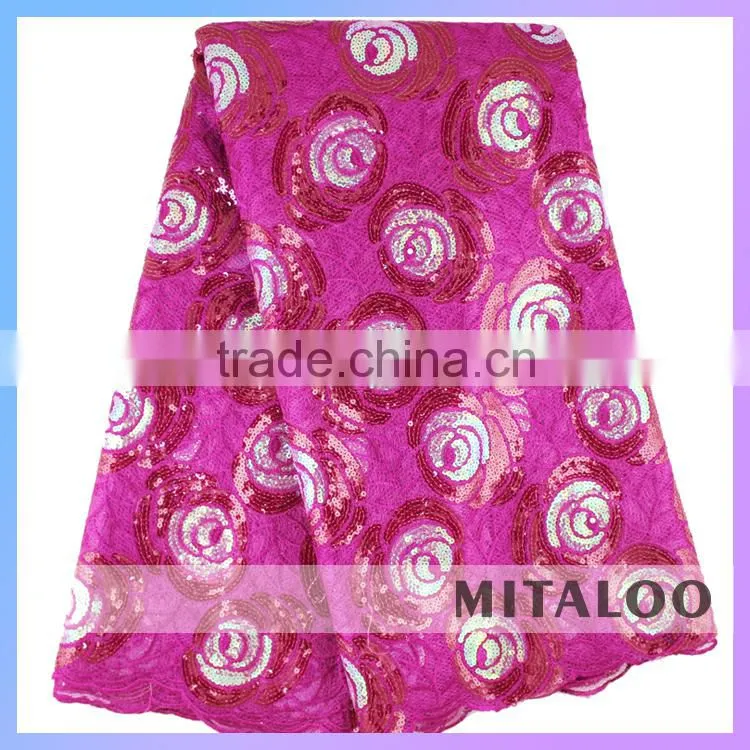 Mitaloo Good Selling Customized Beaded Bridal Lace Wholesale Christmas Organza Lace Fabric MOG0192