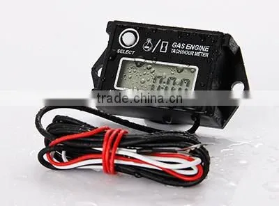 Digital Resettable Waterproof Inductive Tacho Hour Meter Used For Motorcycle,Marine,Boat,Snowmobile,Lawn Mower,Generator,Jet Ski