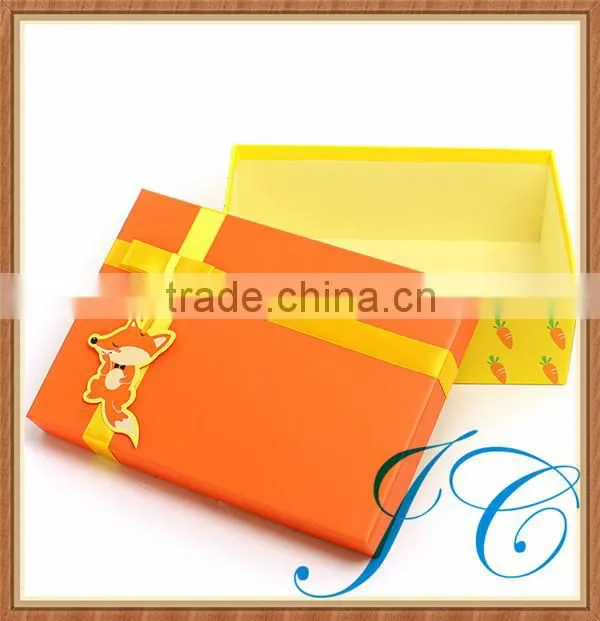 Cute Christmas gift box & thin square gift packing box for kids