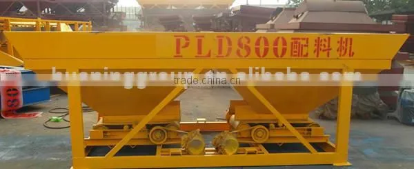 2 Bins Concrete Batching Machine Hopper Aggregate PLD800 High Accuracy
