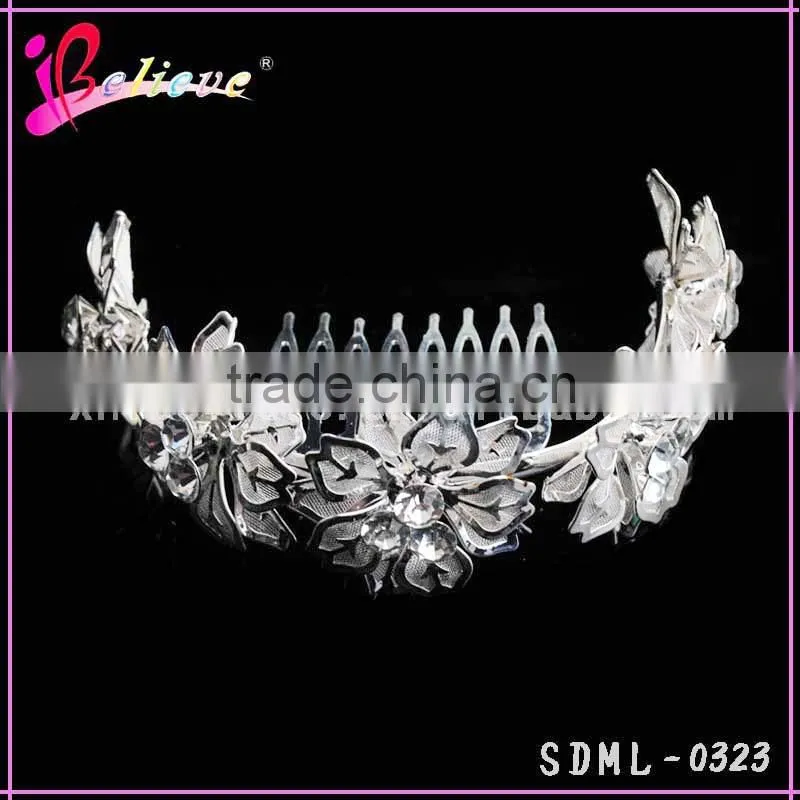 Manufacturer metal flower hair ornament wholesale hair comb flower hair accessories