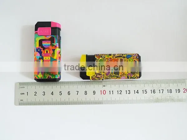 Automatic cap color ignition electron cigarette customized brand picture logo lighter