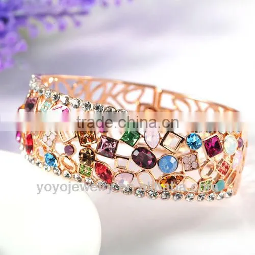 Wide fashion latest design vogue jewelry fake gold bangle bracelet