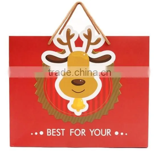 Fancy Elk Paper Shopping/Gift Bag With Handle For Christmas