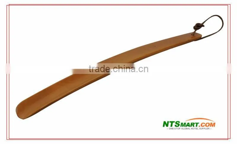 Guestroom long wooden shoe horn