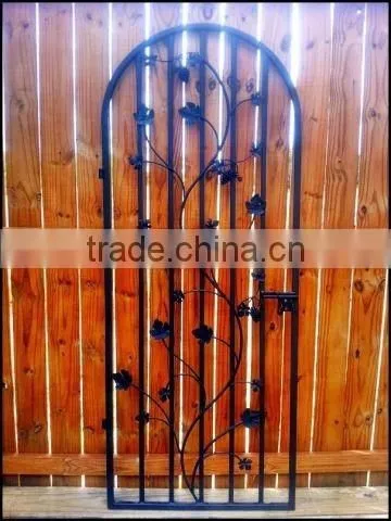 wrought iron cellar door with glass