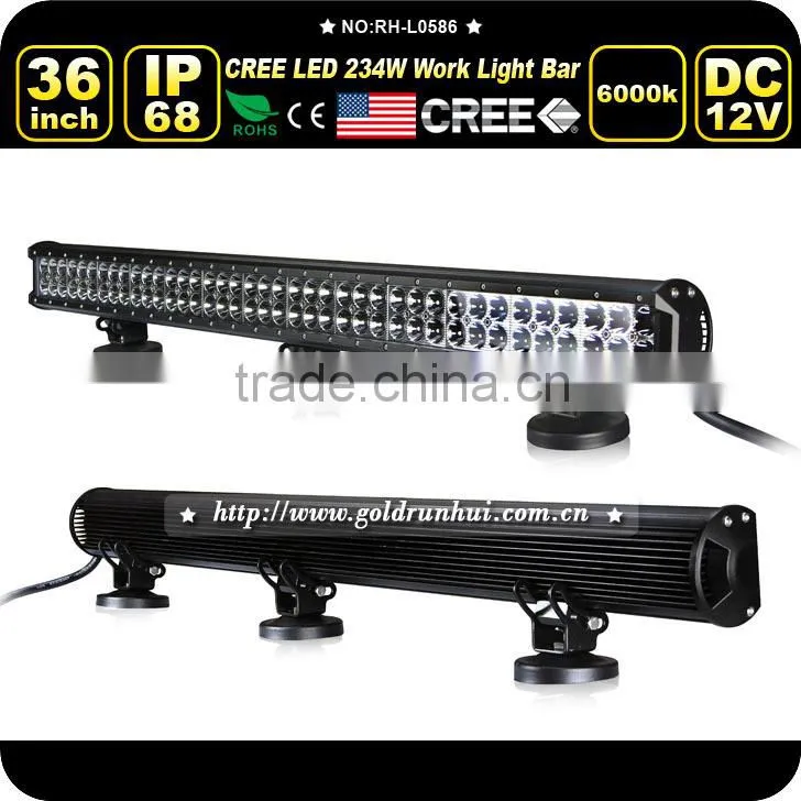 Goldrunhui RH-L0586 234W Led light bar, 4x4 white led light bar for offroad use