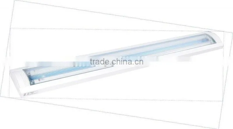 OEM hot sale fluorescent light waterproof and dustproof 40W inductance reflecting twin-tube light fixture with arc plastic cover