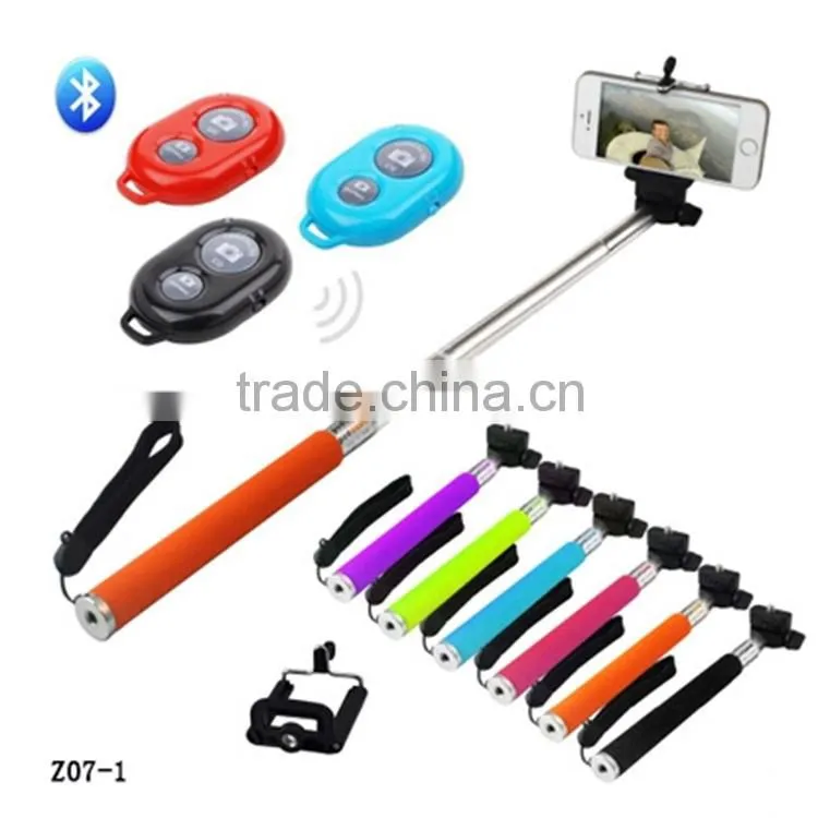 Portable Wireless Bluetooth monopod for cellphone ,remote controller
