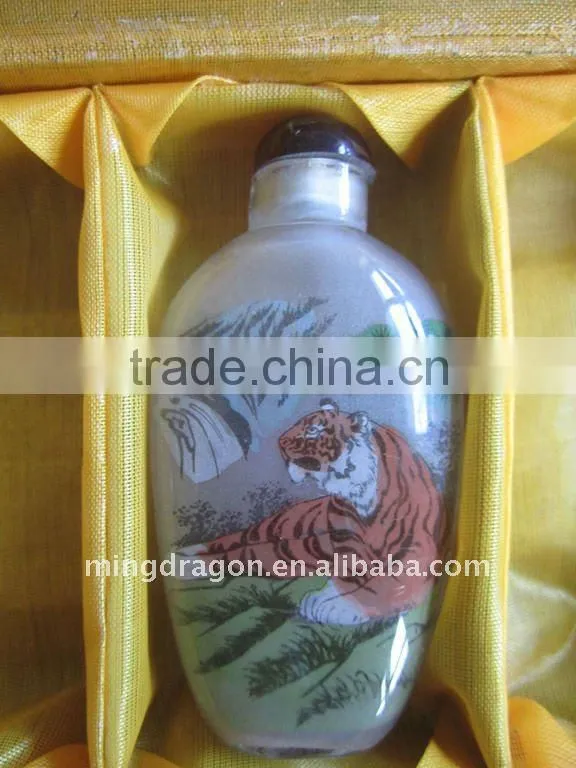 Chinese Old Glass Painting Snuff Bottle