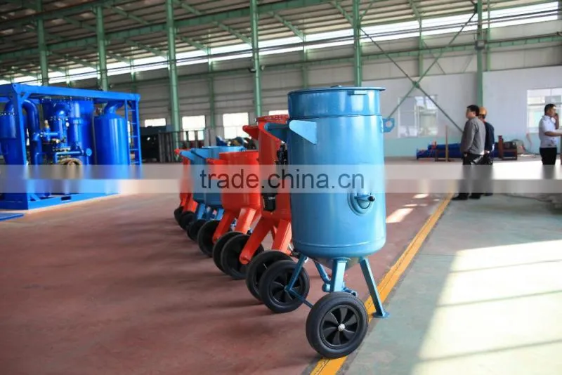 Dustless blaster machine sand pot