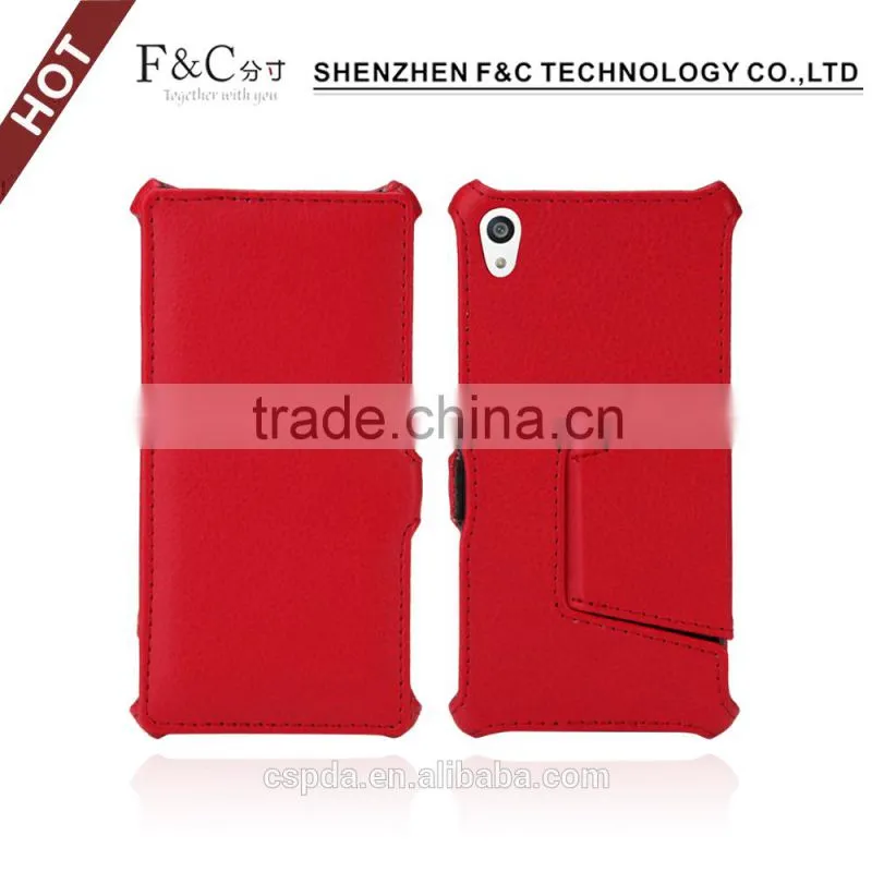 Factory price PU stand heat setting case for Sony xperia z5 5.2 inches