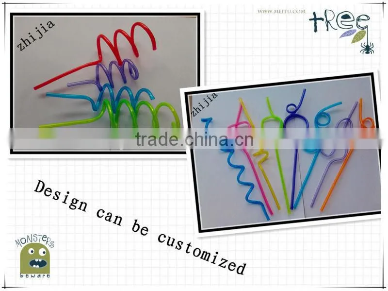 Low price hard plastic printing straw for party