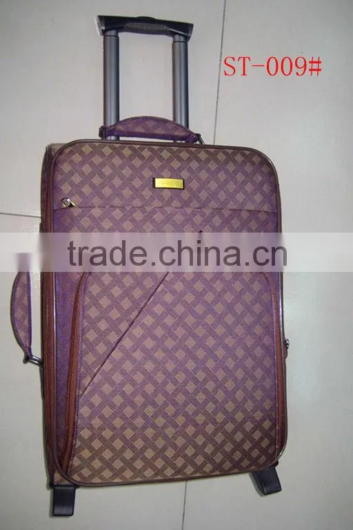 two wheels aluminum trolley easy cleaning four set new retro 1680D trolley bag