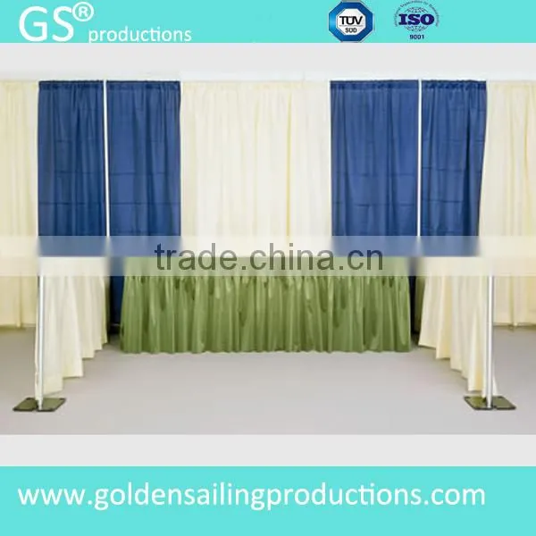 Portable pipe and drape backdrop for trade show booth